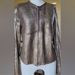 Rocawear Leather Metallic Bronze Jacket